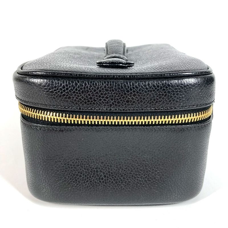 Chanel Handbag CC Coco Logo A01997 Caviar Skin Black