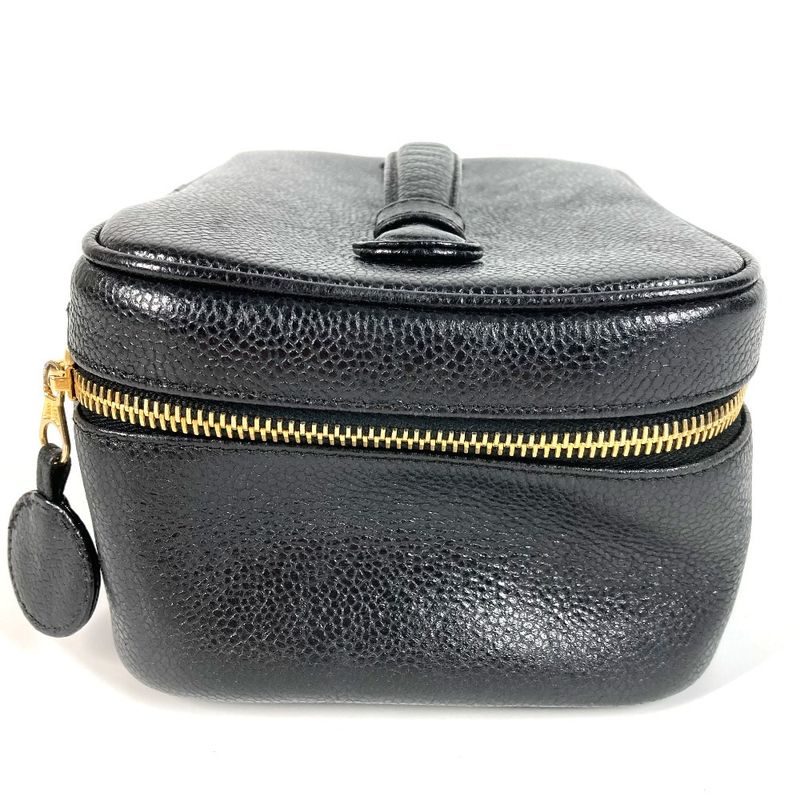 Chanel Handbag CC Coco Logo A01997 Caviar Skin Black