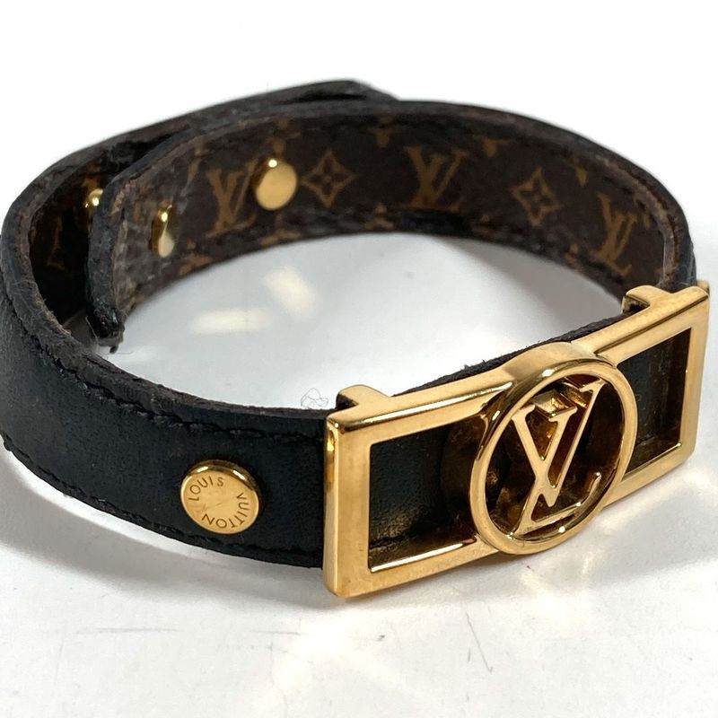 Louis Vuitton Bracelet Dauphine M6558e Leather Black