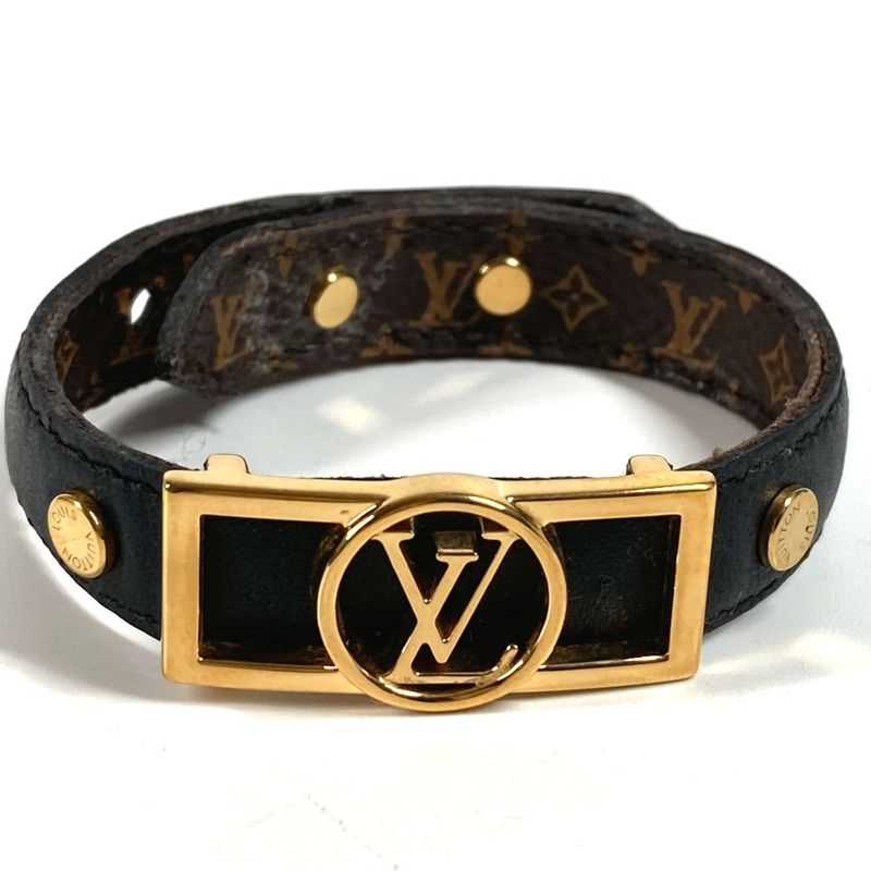 Louis Vuitton Bracelet Dauphine M6558e Leather Black