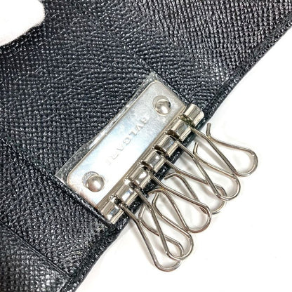 Bvlgari Key Case Bvlgari Logo Leather Black
