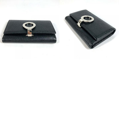 Bvlgari Key Case Bvlgari Logo Leather Black