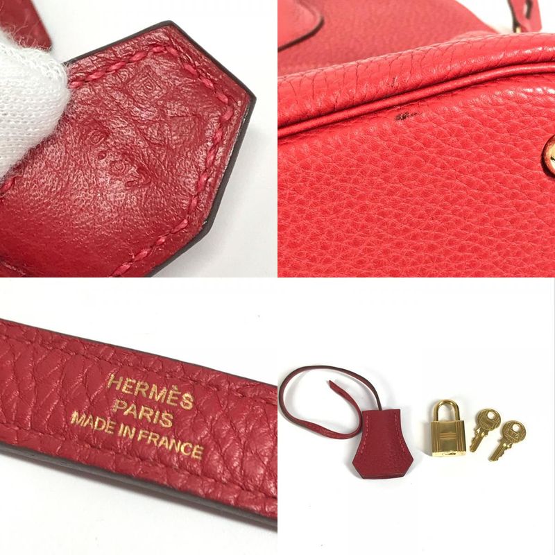 Hermes Bolide 35 Bolide 35 Taurillon Cles Mans Rouge Red