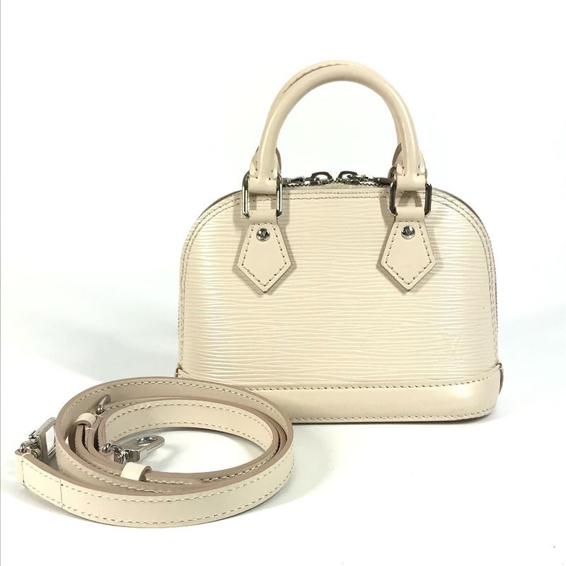 Louis Vuitton Shoulder Bag Nano Alma M82411 Epi Leather Quartz Beige
