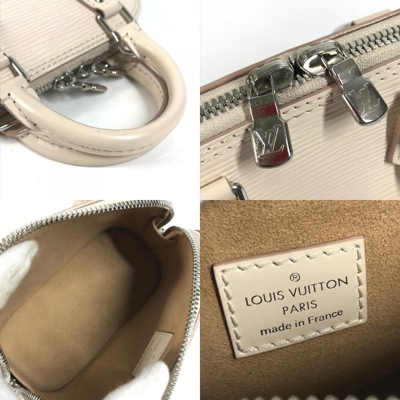 Louis Vuitton Shoulder Bag Nano Alma M82411 Epi Leather Quartz Beige