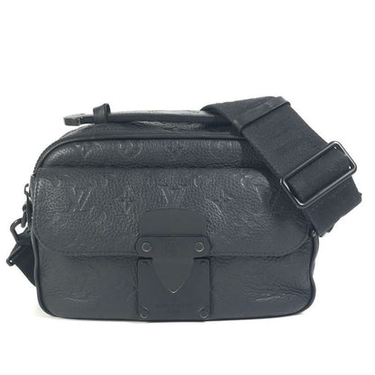 Louis Vuitton Shoulder Bag S-lock Messenger M58489 Taurillon Leather Noir Black