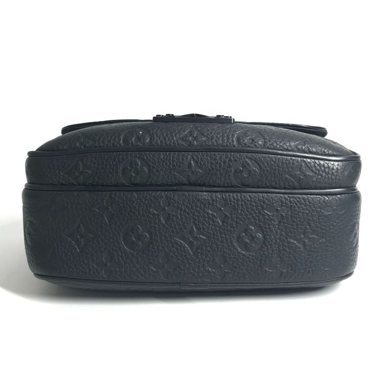 Louis Vuitton Shoulder Bag S-lock Messenger M58489 Taurillon Leather Noir Black