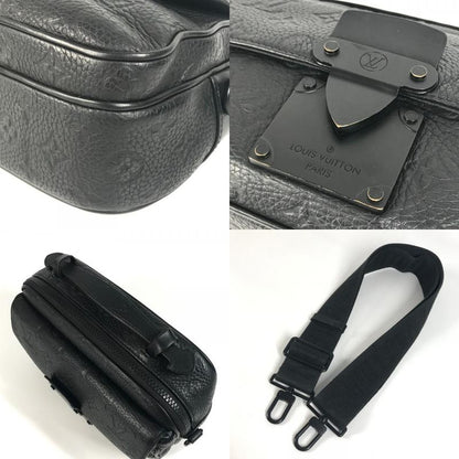 Louis Vuitton Shoulder Bag S-lock Messenger M58489 Taurillon Leather Noir Black
