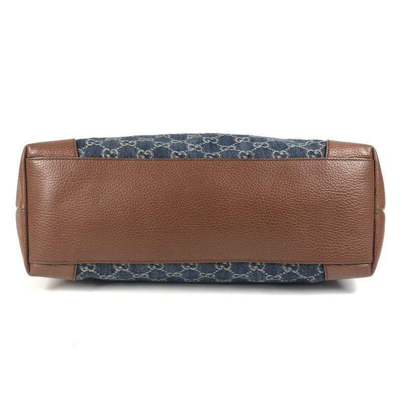 Gucci Shoulder Bag Ouverture Ophidia GG Medium 631685 Denim Blue