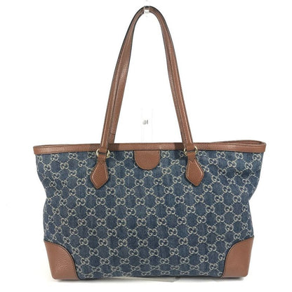 Gucci Shoulder Bag Ouverture Ophidia GG Medium 631685 Denim Blue