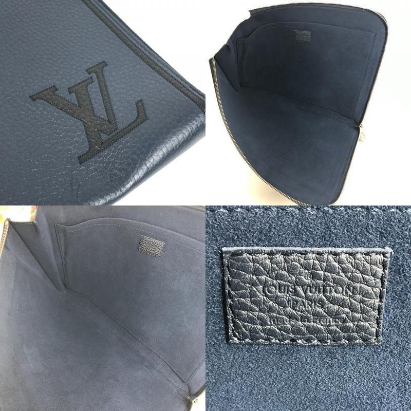 Louis Vuitton Pochette Jules GM M68235 Taurillon Leather Navy