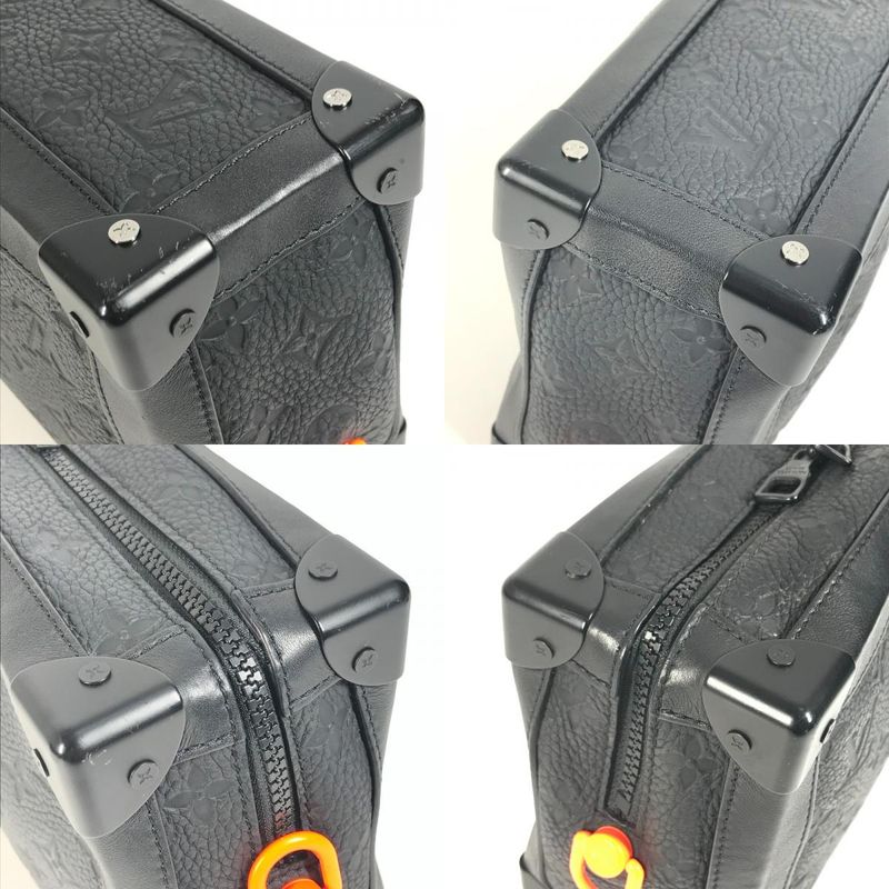 Louis Vuitton Shoulder Bag Soft Trunk M53288 Taurillon Leather Noir Black