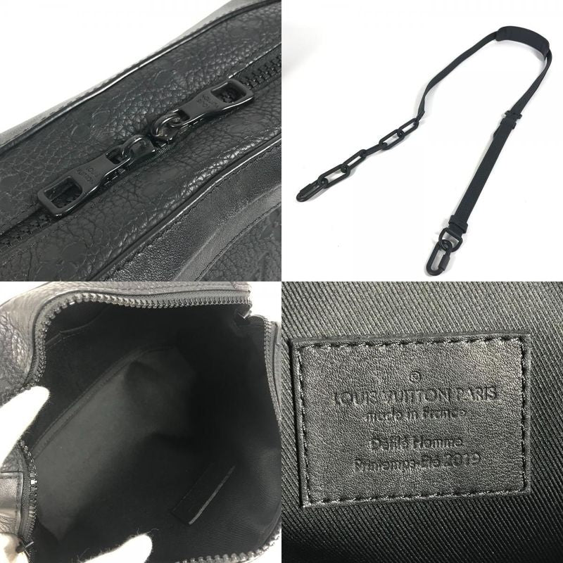 Louis Vuitton Shoulder Bag Soft Trunk M53288 Taurillon Leather Noir Black