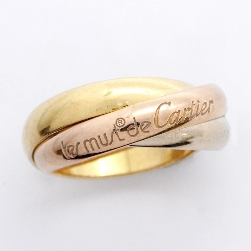 Cartier Ring Trinity 18K Yellow Gold Yellow Gold 18K White Gold White Togo Old