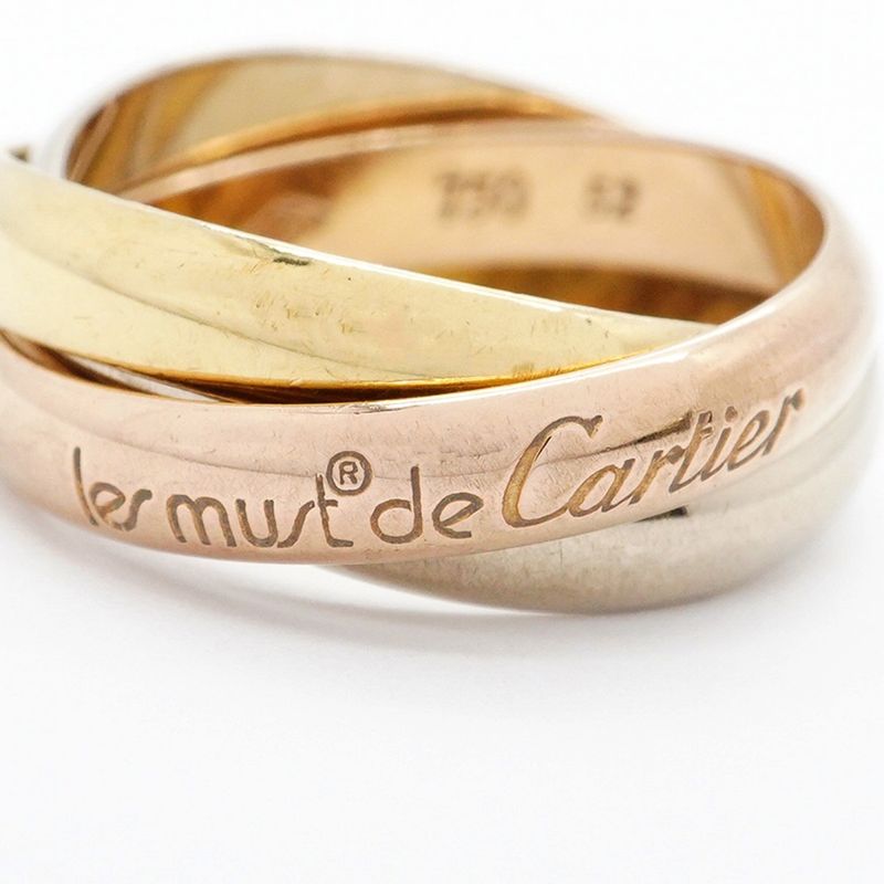 Cartier Ring Trinity 18K Yellow Gold Yellow Gold 18K White Gold White Togo Old