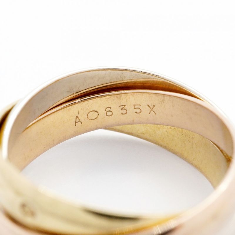 Cartier Ring Trinity 18K Yellow Gold Yellow Gold 18K White Gold White Togo Old
