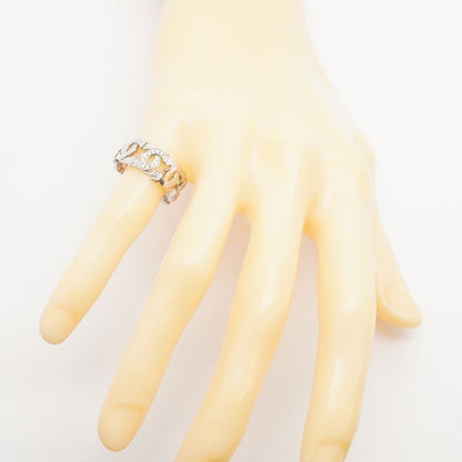 Cartier Ring Entrelacés 18K White Gold White Togo Old Diamond #55 Men Women