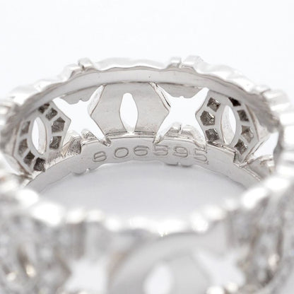 Cartier Ring Entrelacés 18K White Gold White Togo Old Diamond #55 Men Women