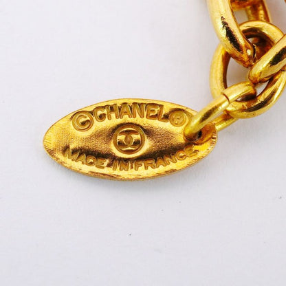 Chanel Necklace Vintage Coco Mark Round Shape Circle GP Plated Gold Ladies
