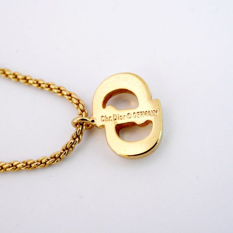 Christian Dior Bracelet CD Logo GP Plated Gold Ladies