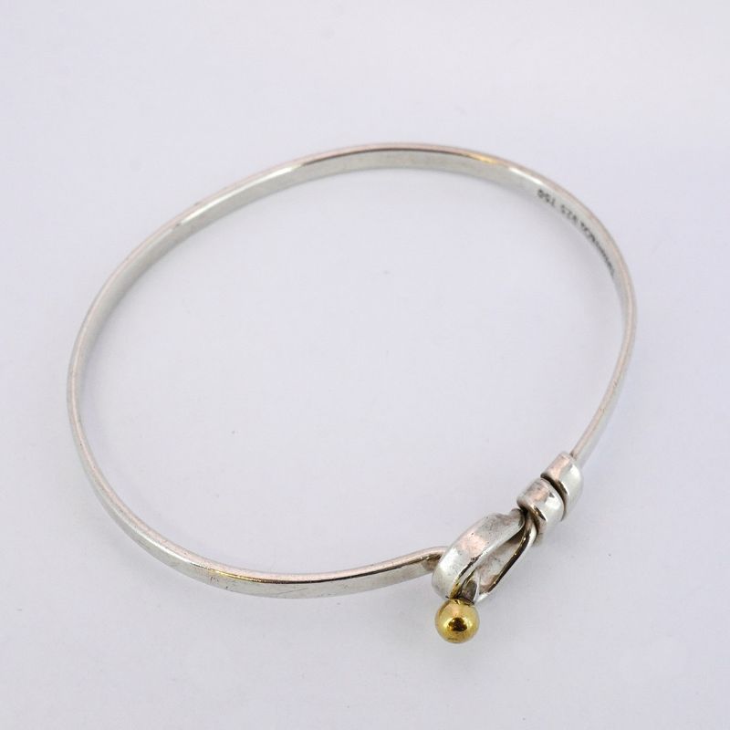 Tiffany & Co Bangle Hook And Eye 18K Yellow Gold Yellow Gold Silver 925 Women
