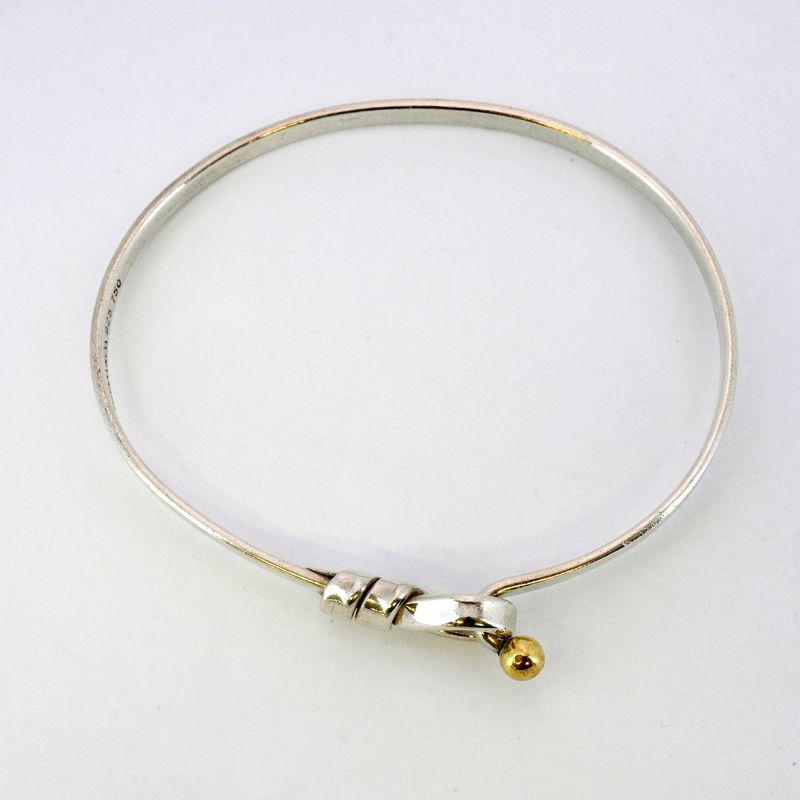 Tiffany & Co Bangle Hook And Eye 18K Yellow Gold Yellow Gold Silver 925 Women