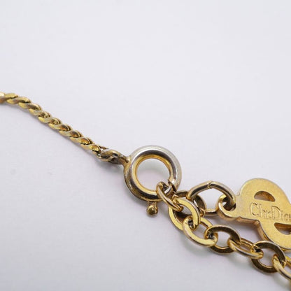 Christian Dior Necklace CD Logo GP Plated Gold Ladies