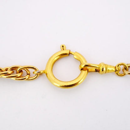 Chanel Necklace Vintage Chanel Logo Mademoiselle GP Plated Gold Ladies