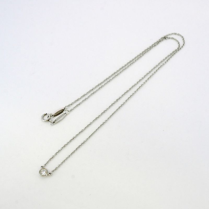 Tiffany & Co Necklace By-the-yard 1PD Pt950 Platinum Diamond Ladies