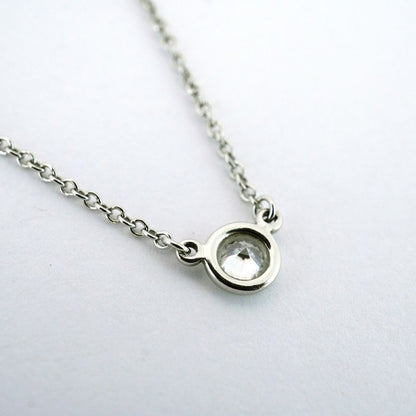 Tiffany & Co Necklace By-the-yard 1PD Pt950 Platinum Diamond Ladies