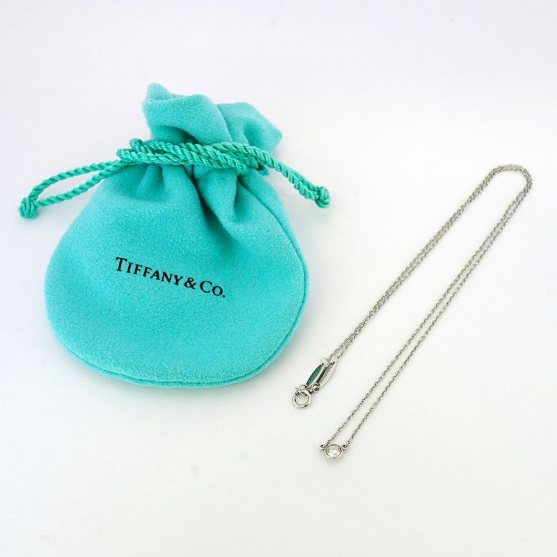 Tiffany & Co Necklace By-the-yard 1PD Pt950 Platinum Diamond Ladies