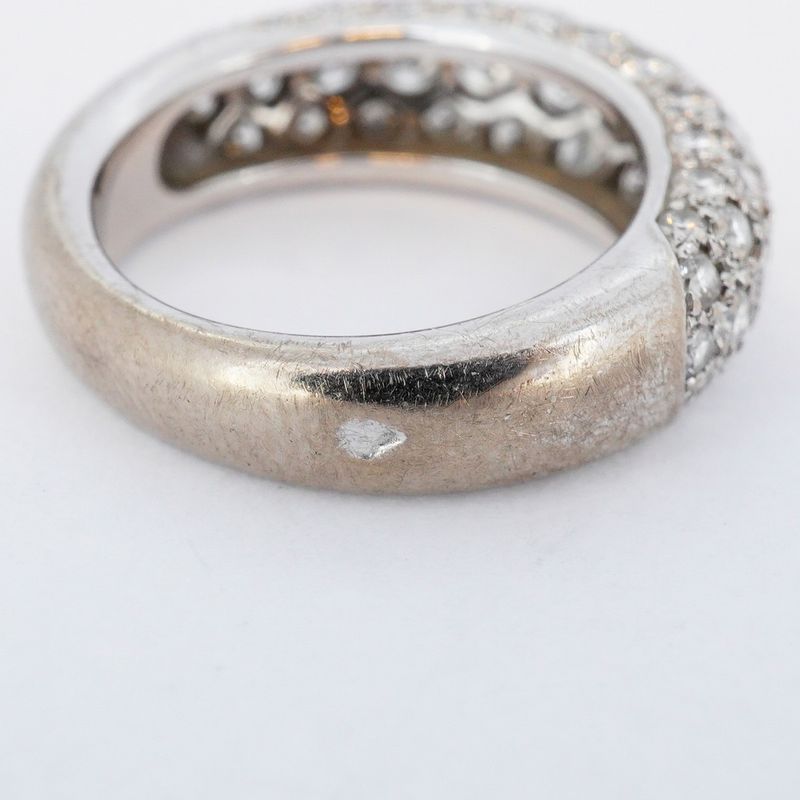 Cartier Ring Etancel Half Eternity Pavé 18K White Gold White Togo Old Diamond