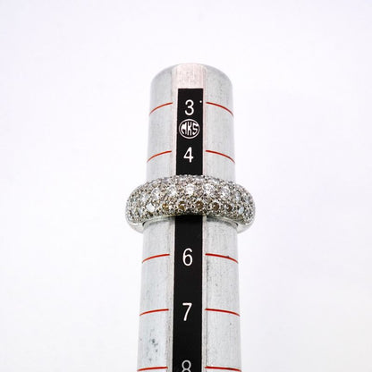 Cartier Ring Etancel Half Eternity Pavé 18K White Gold White Togo Old Diamond