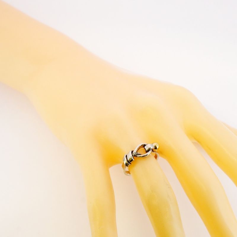 Tiffany & Co Ring Hook And Eye 18K Yellow Gold Yellow Gold Silver 925 Size 10