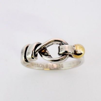 Tiffany & Co Ring Hook And Eye 18K Yellow Gold Yellow Gold Silver 925 Size 10