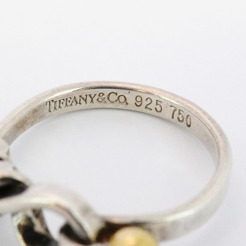 Tiffany & Co Ring Hook And Eye 18K Yellow Gold Yellow Gold Silver 925 Size 10