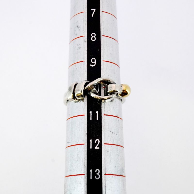Tiffany & Co Ring Hook And Eye 18K Yellow Gold Yellow Gold Silver 925 Size 10