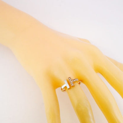 Tiffany & Co Ring T-wire 18K Pink Gold Pink Gold Diamond Mother Of Pearl Size