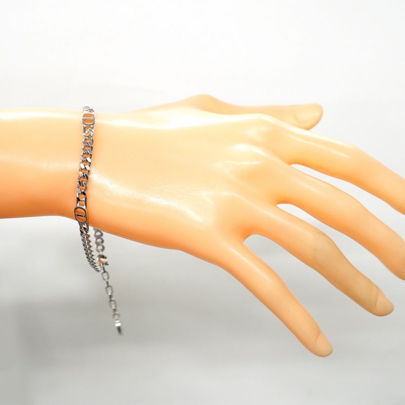 Christian Dior Bracelet CD Logo Silver 925 Ladies