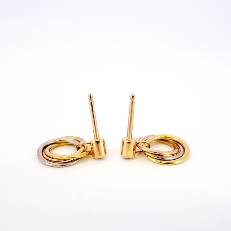 Cartier Earrings Trinity 18K Yellow Gold Yellow Gold 18K White Gold White Togo