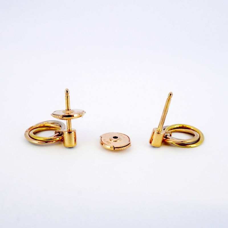Cartier Earrings Trinity 18K Yellow Gold Yellow Gold 18K White Gold White Togo