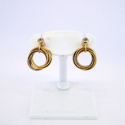 Cartier Earrings Trinity 18K Yellow Gold Yellow Gold 18K White Gold White Togo
