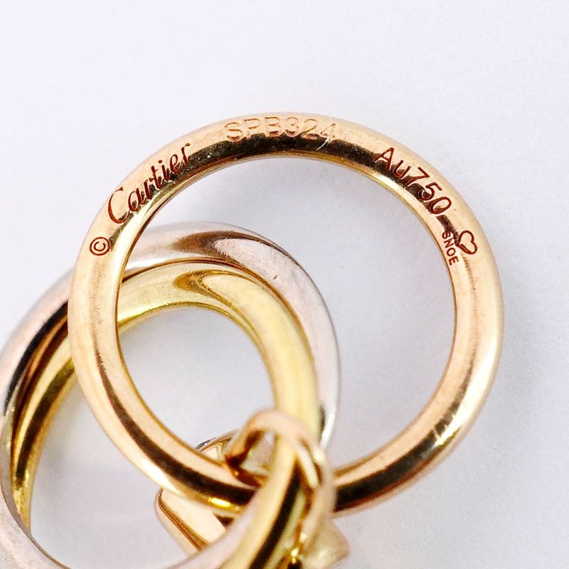 Cartier Earrings Trinity 18K Yellow Gold Yellow Gold 18K White Gold White Togo