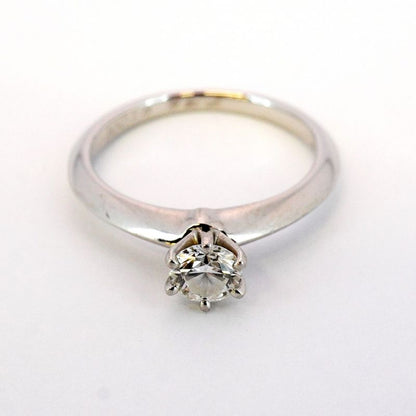 Tiffany & Co Ring Solitaire 1PD Pt950 Platinum Diamond 034ct #8 Ladies