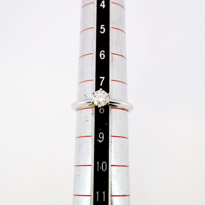 Tiffany & Co Ring Solitaire 1PD Pt950 Platinum Diamond 034ct #8 Ladies