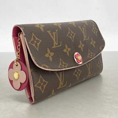 Louis Vuitton Long Wallet Monogram Portefeuille Emily Flower Charm M64202 Brown