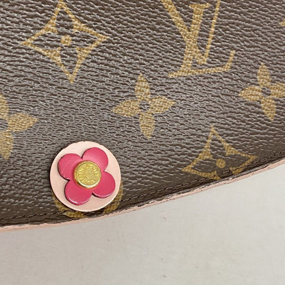 Louis Vuitton Long Wallet Monogram Portefeuille Emily Flower Charm M64202 Brown