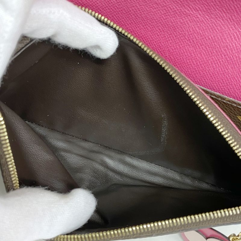 Louis Vuitton Long Wallet Monogram Portefeuille Emily Flower Charm M64202 Brown