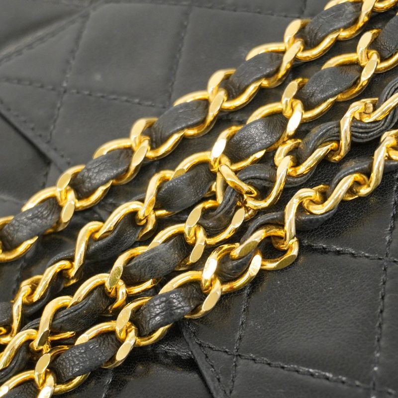 Chanel Shoulder Bag Matelasse / Paris Limited Edition Lambskin Black Gold/silver