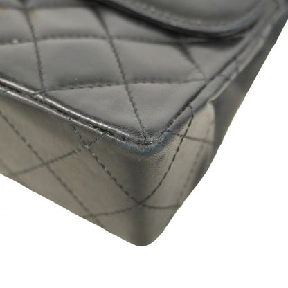 Chanel Shoulder Bag Matelasse / Paris Limited Edition Lambskin Black Gold/silver